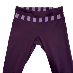 Lululemon Cropped Purplee Leggings tights running athletic yoga 6